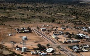 Aerial View of the Tiny Town of Birdsville